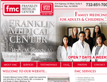 Tablet Screenshot of franklinmedicalcenternj.com